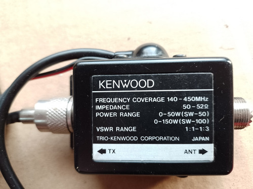 Roimetro Wattimetro Hf/vhf Agujas Kenwood Sw-100 Inplamet (Usado)