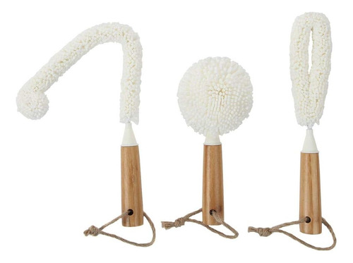 Lily's Home Decanter Cleaning Brush Set With Bamboo Handl...