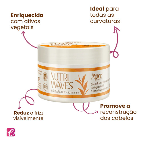 Kit Completo Apice Onduladas Nutri Waves Tratamento Capilar