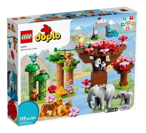 Brinquedo Lego Duplo 117 Pcs Animais Selvagens Da Asia 10974