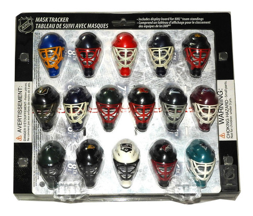 Nhl Hockey Set Micro Caretas Portero Con Tarjeta Tracker