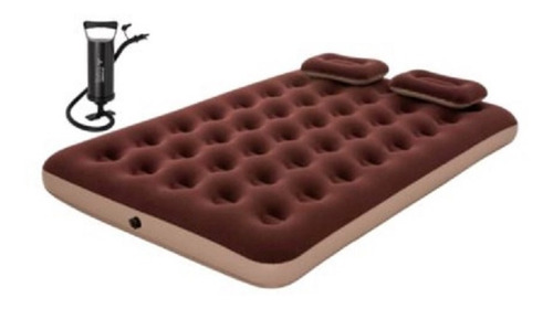Colchón Inflable Campin 2 Plazas + 2 Almohadas +inflador New