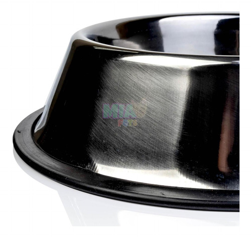 Imagen 3 de 6 de Plato De Acero Inoxidable Perros 32 Oz Fancy Antiderrapante