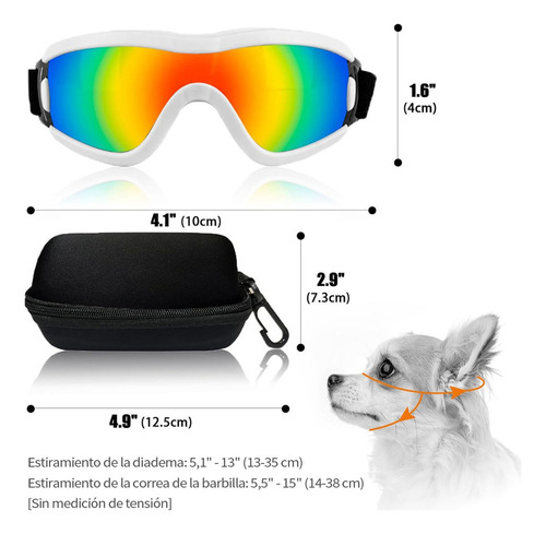 N Lentes Gafas Sol Para Perros Pequeño Protección Uv Viento