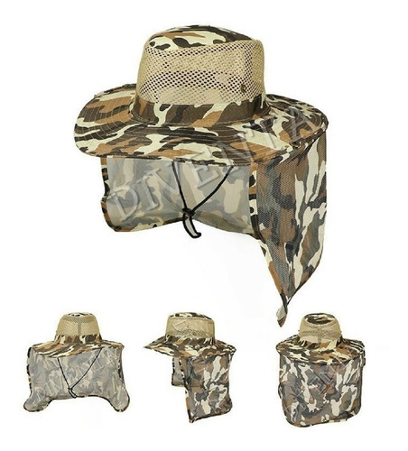 Imagen 1 de 2 de Gorro Sombrero Australiano Cubre Cuello Pesca Camping Caza