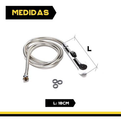 Ducha Bidet Manual Tauro Gri 154 Con Flexible