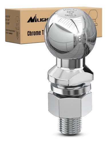 Bola De Enganche Para Remolque Nilight, Cromada, 2-5/16 PuLG