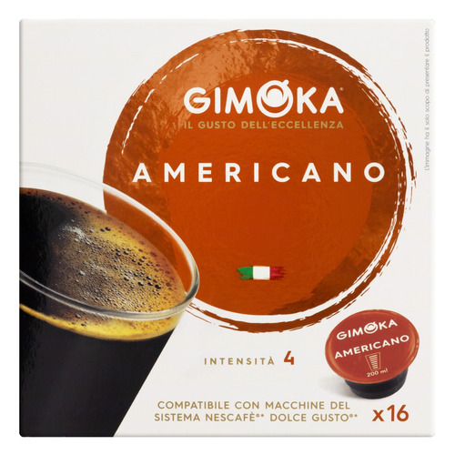  Café americano en cápsula Gimoka sem glúten