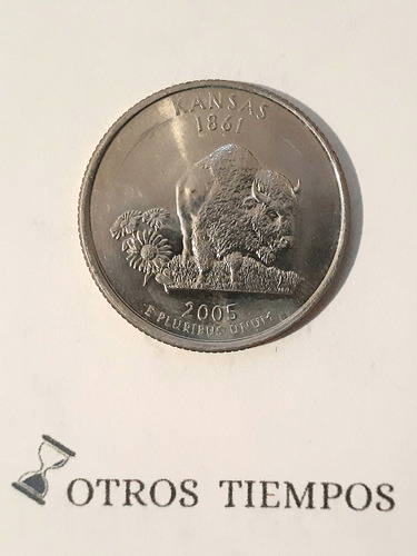 Moneda Cuarto De Dolar 1/4 (quarter)  Estado: Kansas