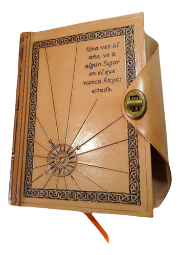 Cuaderno Bitacora De Viaje Cuero Personalizado 300 Hojas A5