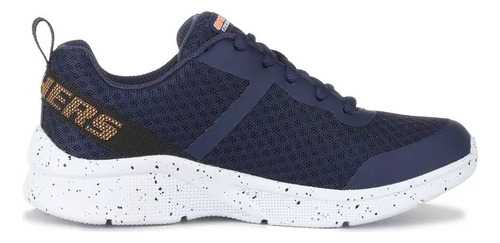 Tenis Deportivo Skechers Microspec 406088l/nvy Azul Original