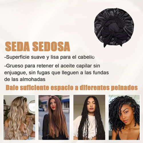 . 2pz Gorro De Seda Para Dormir Y Para Mujer Dormir Y