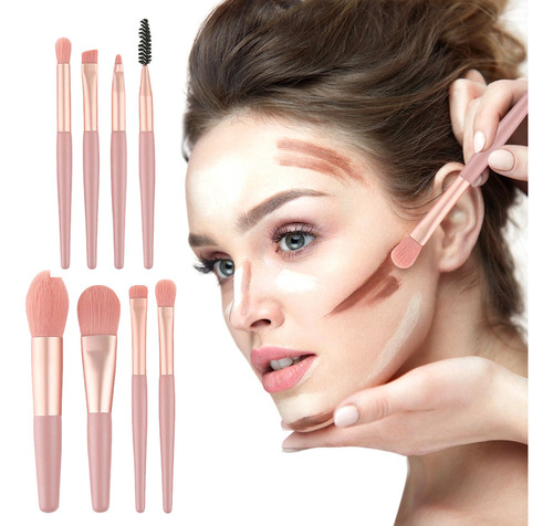 P Set De Brochas Cosméticas De Maquillaje De 8 Piezas Para
