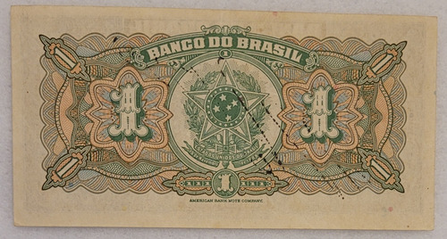 C001 Nota Antiga De Um Mil Réis/ Campos Sales 1942 (Usado)