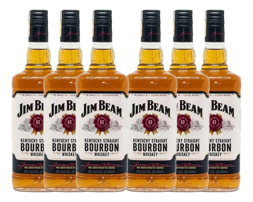 Kit 6 Whisky Jim Beam Bourbon 1l