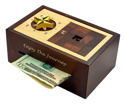 Navegación Enigma Caja Secreta Puzzle Dinero Y Tarjeta Re...