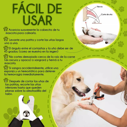 Corta Uñas Perro Gato Mascota Mr Wuff Con Seguro Negro-rojo