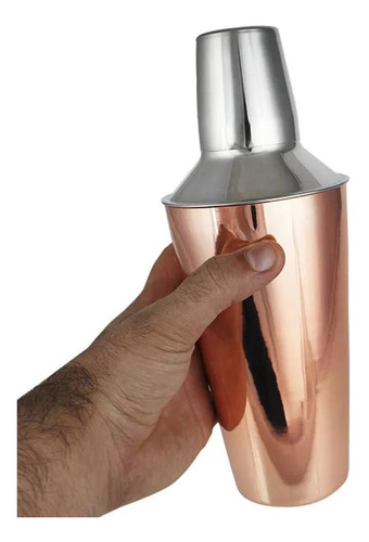 Imagem 1 de 6 de Coqueteleira Inox Bronze Caipirinha Bartender Bar 750ml