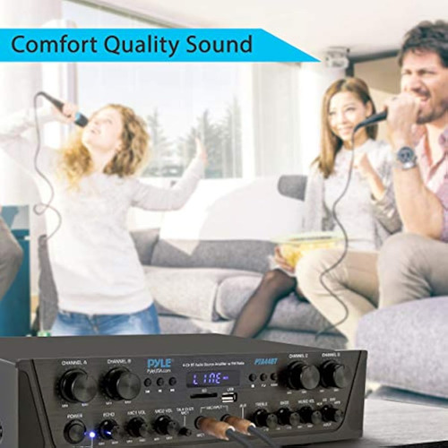 Amplificador Bluetooth Inalámbrico Karaoke Pyle De 500 W, 4