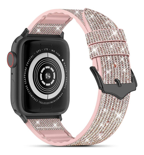 Malla Para Apple Watch 42/44mm Ctbb Glitter Pink Black