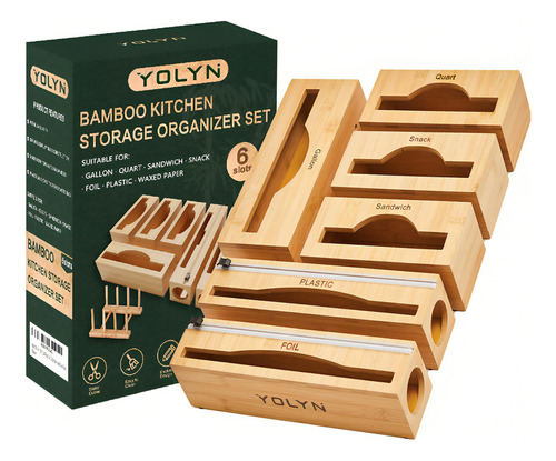 Yolyn Caja Organizadora De Cajones De Cocina De Bambú - Bol