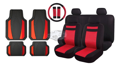 Cubreasientos + Tapetes Rojo/negro Volkswagen Gol