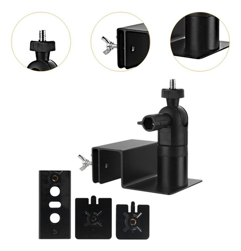 Soporte Para Cámara De Seguridad Giratorio, Negro