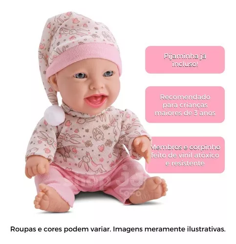 Boneca Bebe Soninho Reborn Com Touca Recem Nascido - Cotiplás