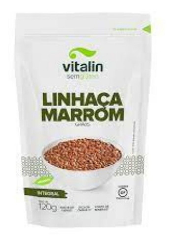 Linhaça Marrom Grãos Integral S/glúten Vegano Vitalin 120g
