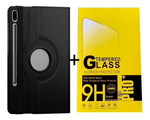 Capa Case Giratória Tablet S7 Fe 12.4 + Película De Vidro 