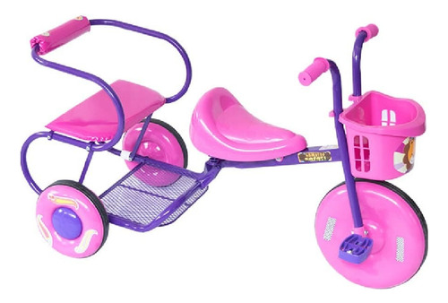 Triciclo Niño Dos Puestos Triciclo Niña Bambino Color Rosa