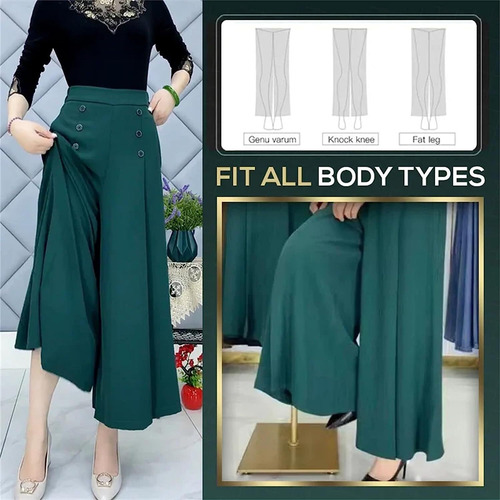 Pantalones De Pierna Ancha Para Mujer, Elegantes Pantalones