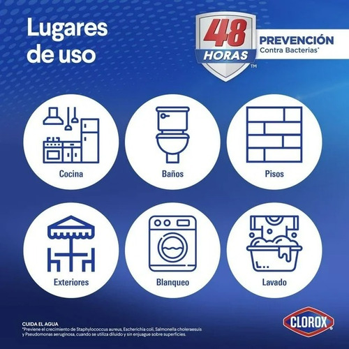 Blanqueador Clorox Desinfectante Anti Splash 1.89 L