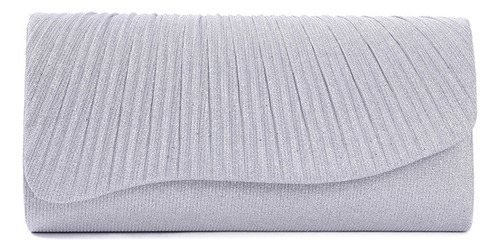 Bolso De Noche Para Mujer, Piel Sintética, Rectangular, Plat