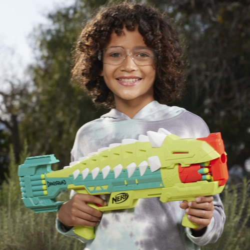 Pistola Nerf Dinosquad Dinosaurio Anklyosaurus 16 Dardos