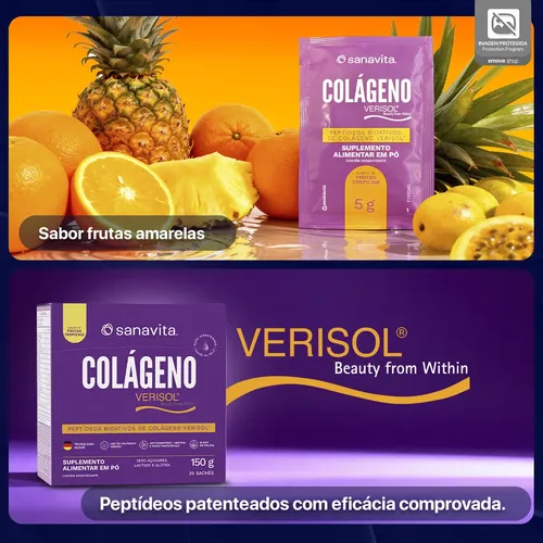 Colágeno Hidrolisado Verisol Cabelo Pele Unhas Sanavita 150g