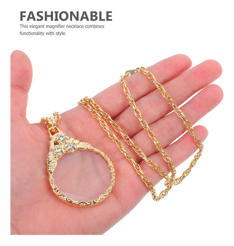 Collar Con Lupa Y Colgante Con Lupa