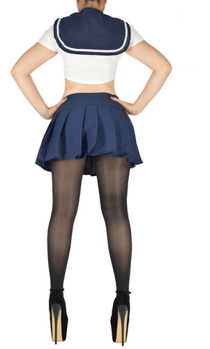 Sexy Disfraz De Colegiala Japonesa Pantimedia Minifalda Dca