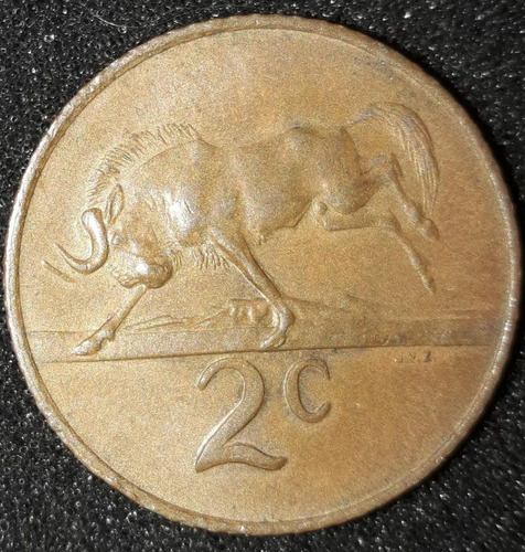 Moeda 2 Cêntimos Ano 1965 África Do Sul