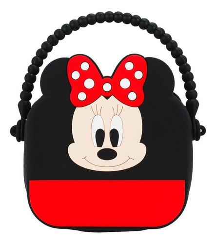 Mini Bolsa De Mão Minnie Silicone 13x13cm - Disney