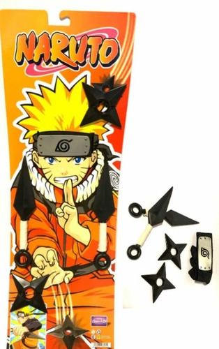 Set Naruto Shippuden 2 Kunai + 2 Estrella Shuriken + Bandana