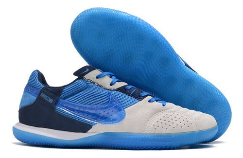 Zapatos De Fútbol Futsal Nike Streetgato #28 Azul Con Blanco