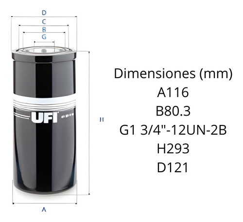 Filtro Ufi 87.011.00 = Bt8876-mpg P165569 51731