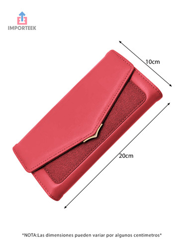Cartera Larga Dama Billetera Correa Mujer Monedero Moda