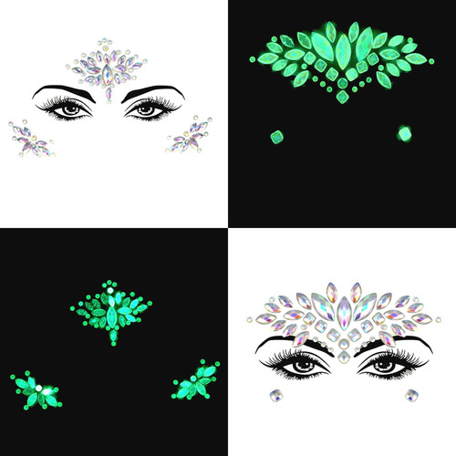 Le Fu Li 8 Juegos De Gemas Noctilucentes Para La Cara De De