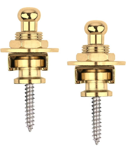 Pestillos De Correa De Guitarra Dorados, 2 Pcs Botones ...