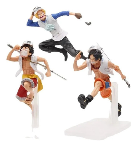 Set X3 Figuras Monkey D Luffy Portgas Ace Sabo One Piece