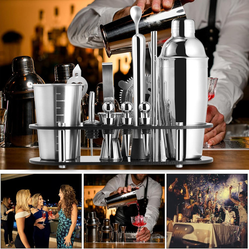 Juego De Cócteles Para Bar Pub Cocktail Shaker Set 23 Piezas