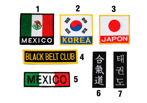 Escudos Bordados Para Dobok Taekwondo Artes Marciales Asiana