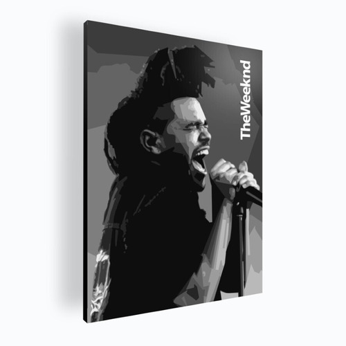 Cuadro Decorativo Moderno Mural Poster The Weeknd 84x118 Mdf